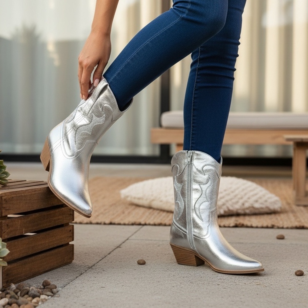 No Boundaries Women's Western Short Boots